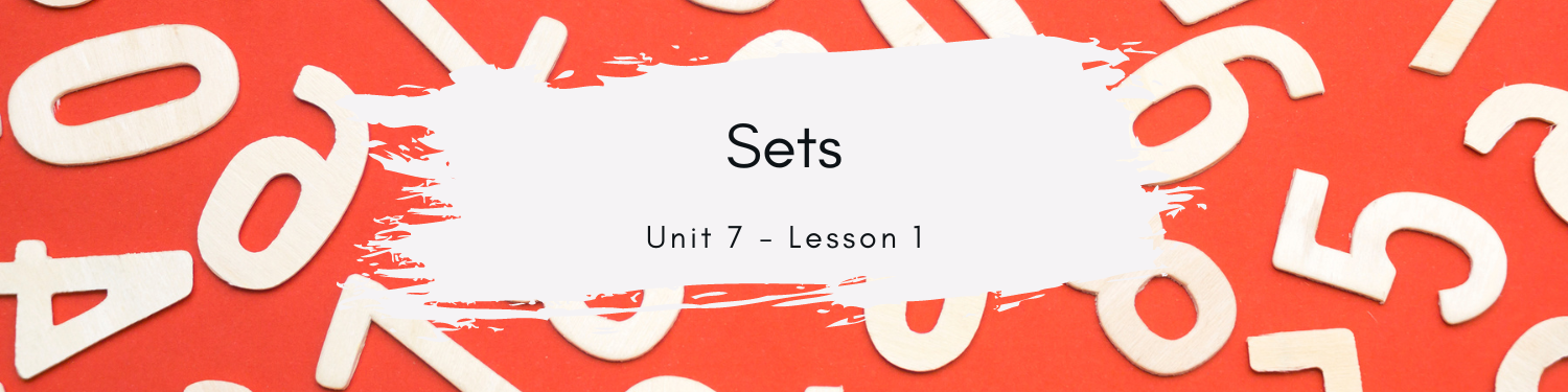 Lesson 1: Sets Banner
